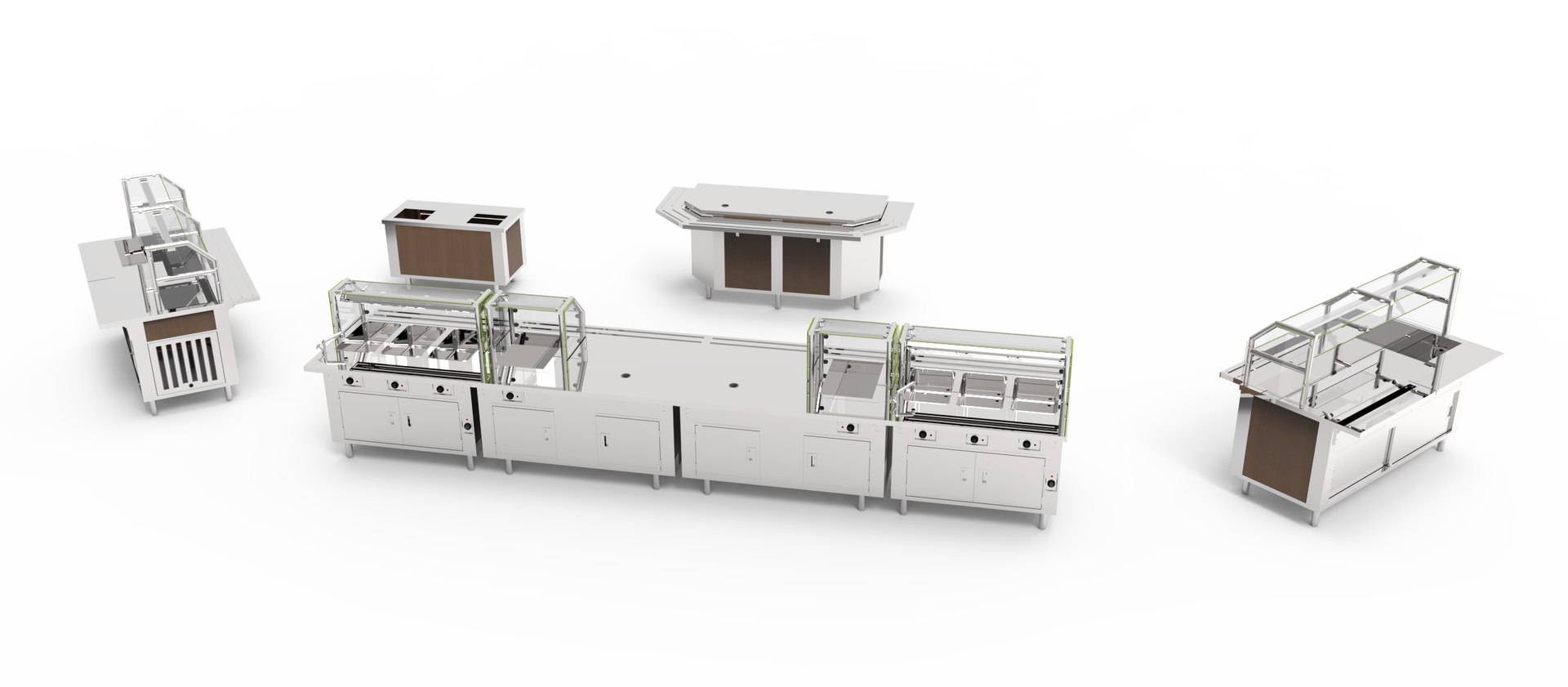Custom Cafeteria Line 3D Model TurboSquid 1961924