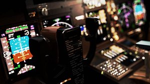 Boeing 747 Airplane Cockpit