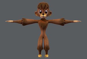 monkey v01 cartoon animal 3D model
