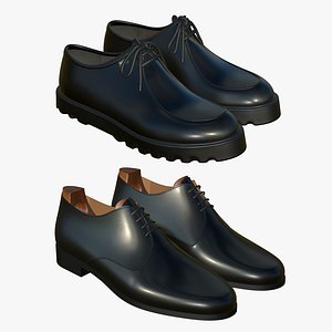 3D Leather Shoes Realistic V3