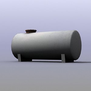 3d low-poly simple water tank