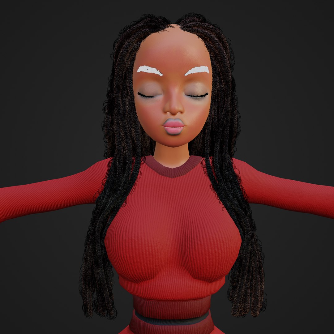 3D celina cartoon girl model - TurboSquid 1337710