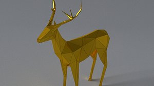 low-poly 3D printer model Deer Low-poly 3D model