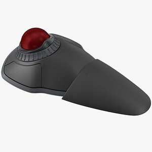 Trackball Mouse with Red Ball