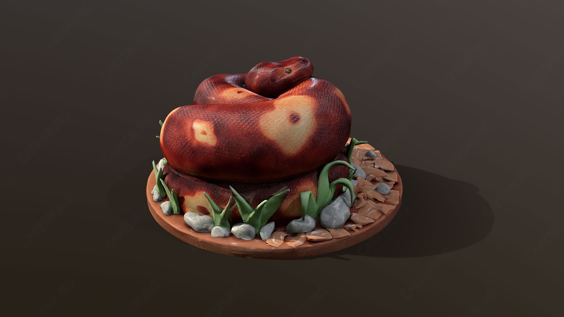 Python Snake Cake 3D Model - TurboSquid 1969208