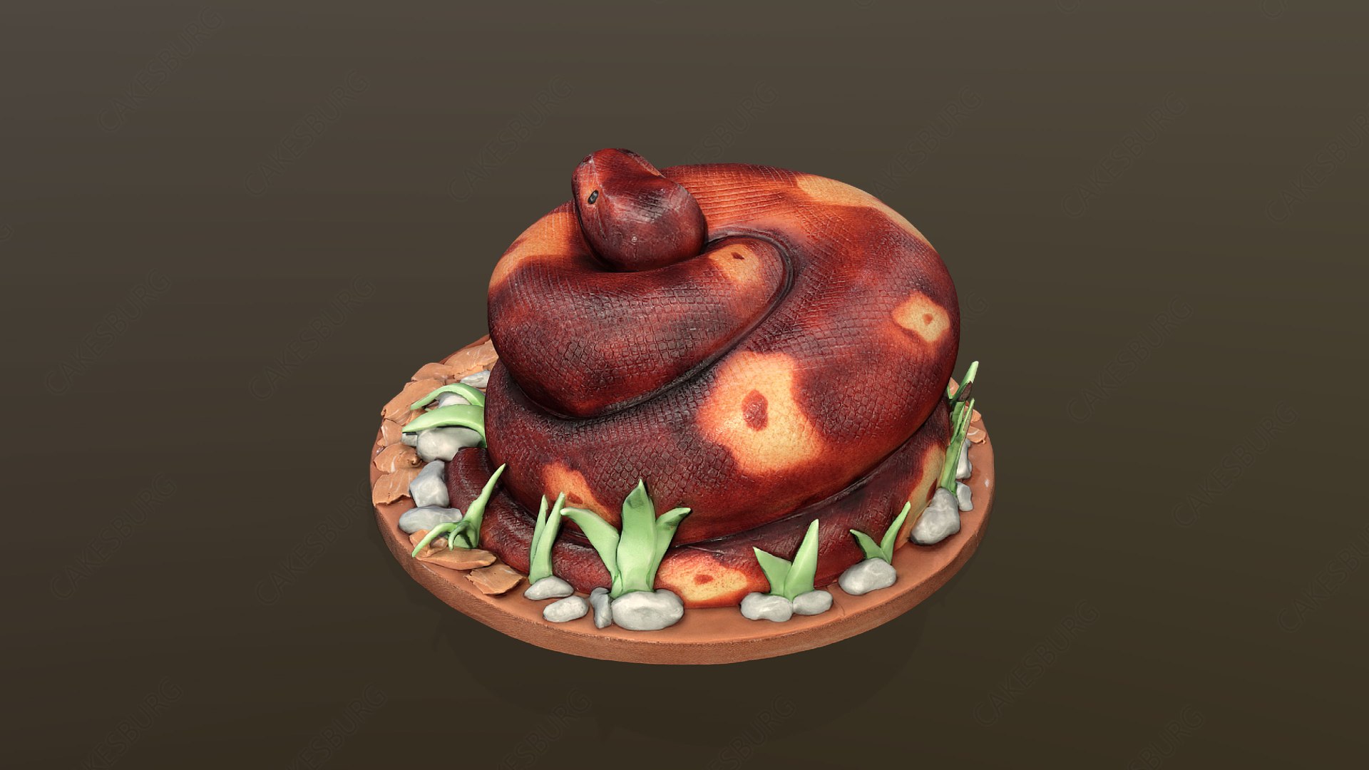 Python Snake Cake 3D Model - TurboSquid 1969208