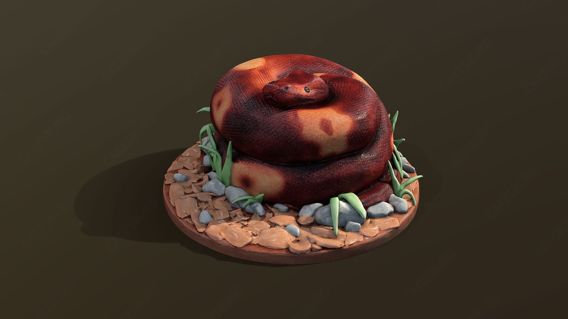 Python Snake Cake 3D Model - TurboSquid 1969208