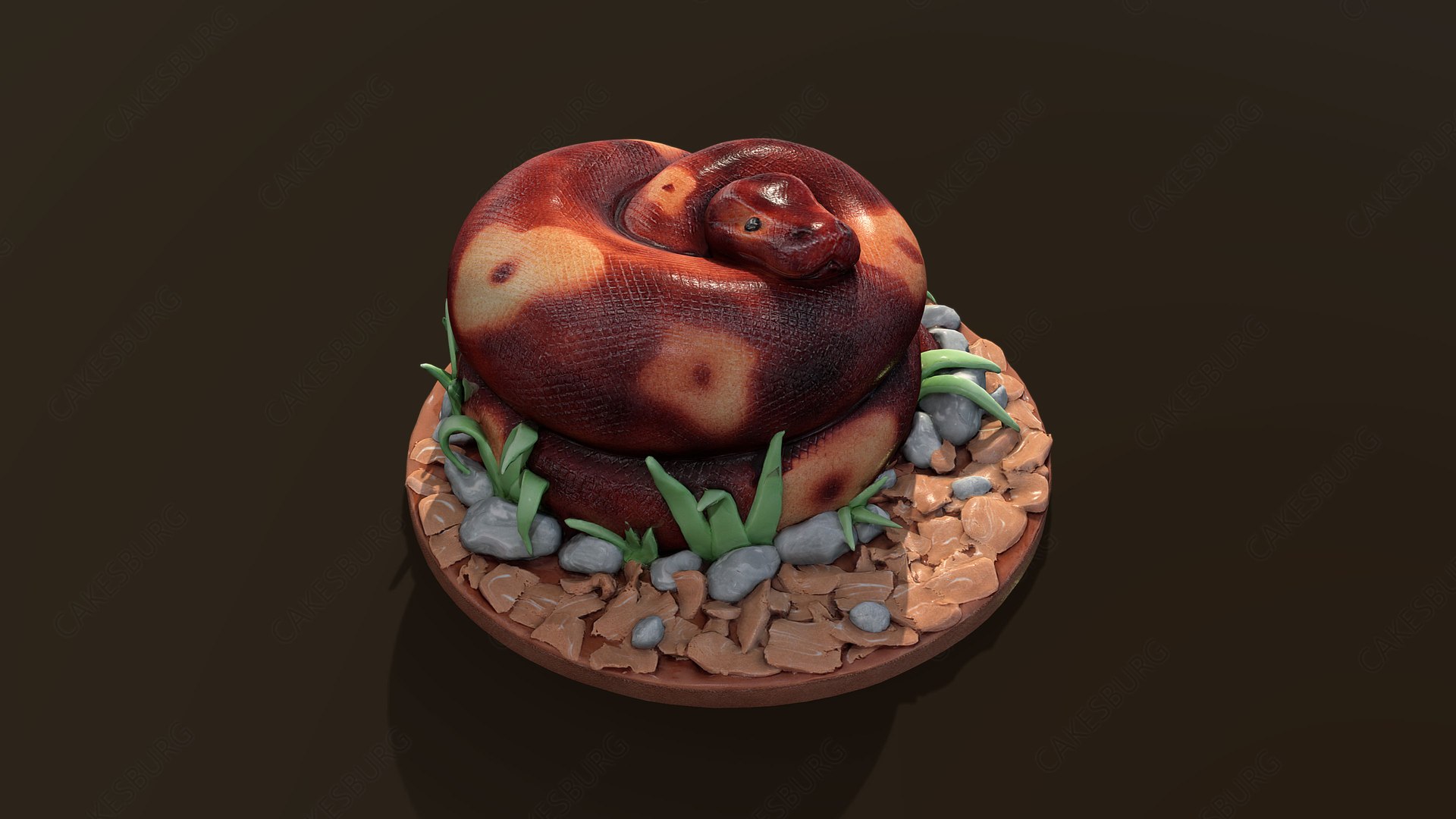 Python Snake Cake 3D Model - TurboSquid 1969208