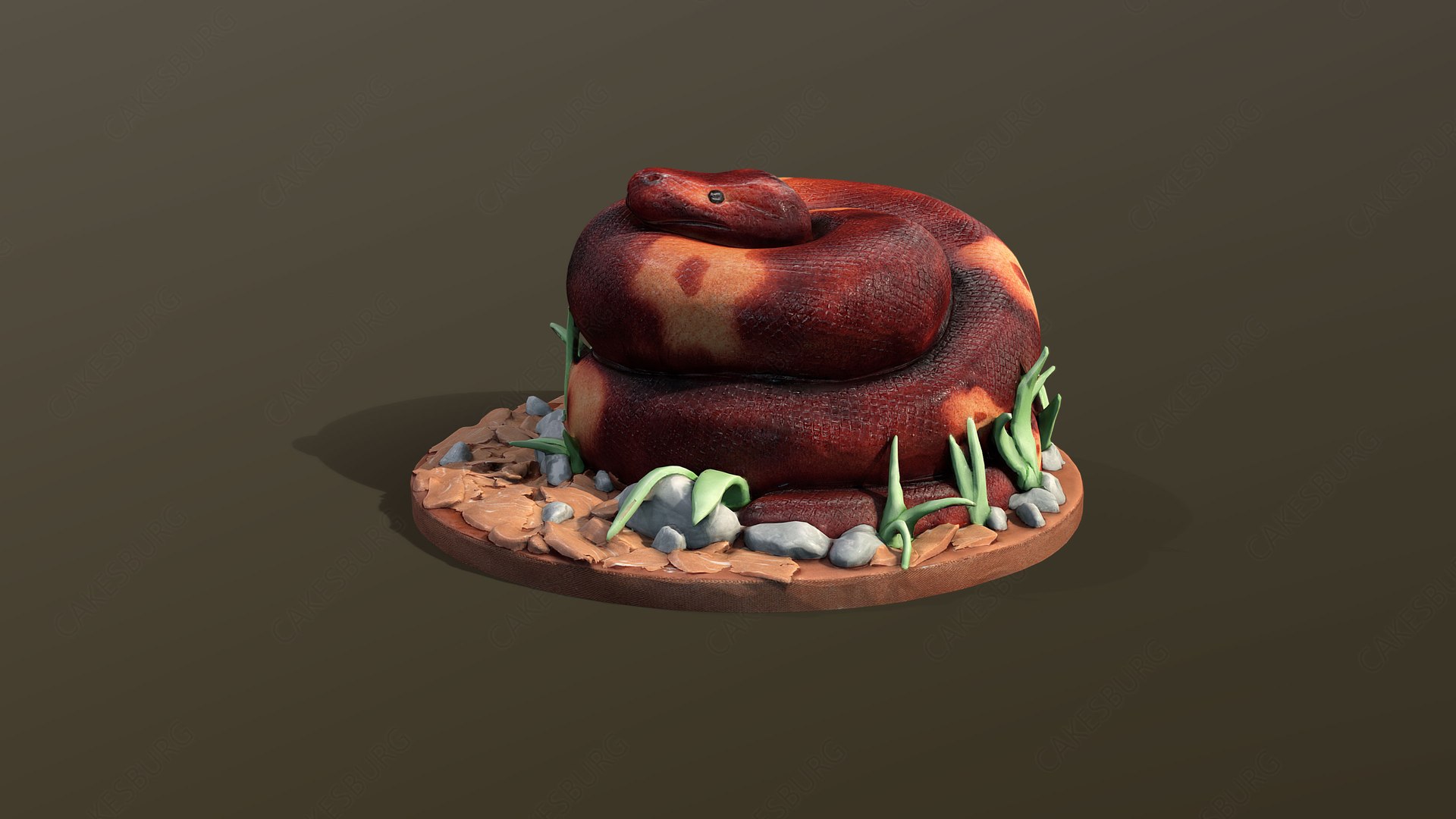 Python Snake Cake 3D Model - TurboSquid 1969208