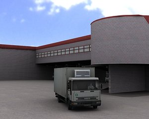 Truck unloading area