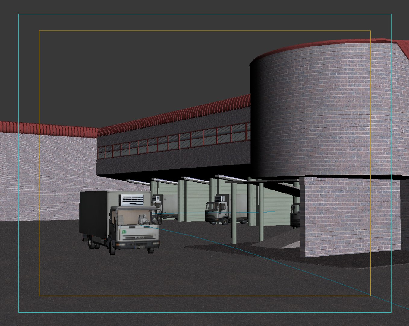 3d Model Truck Unloading Area
