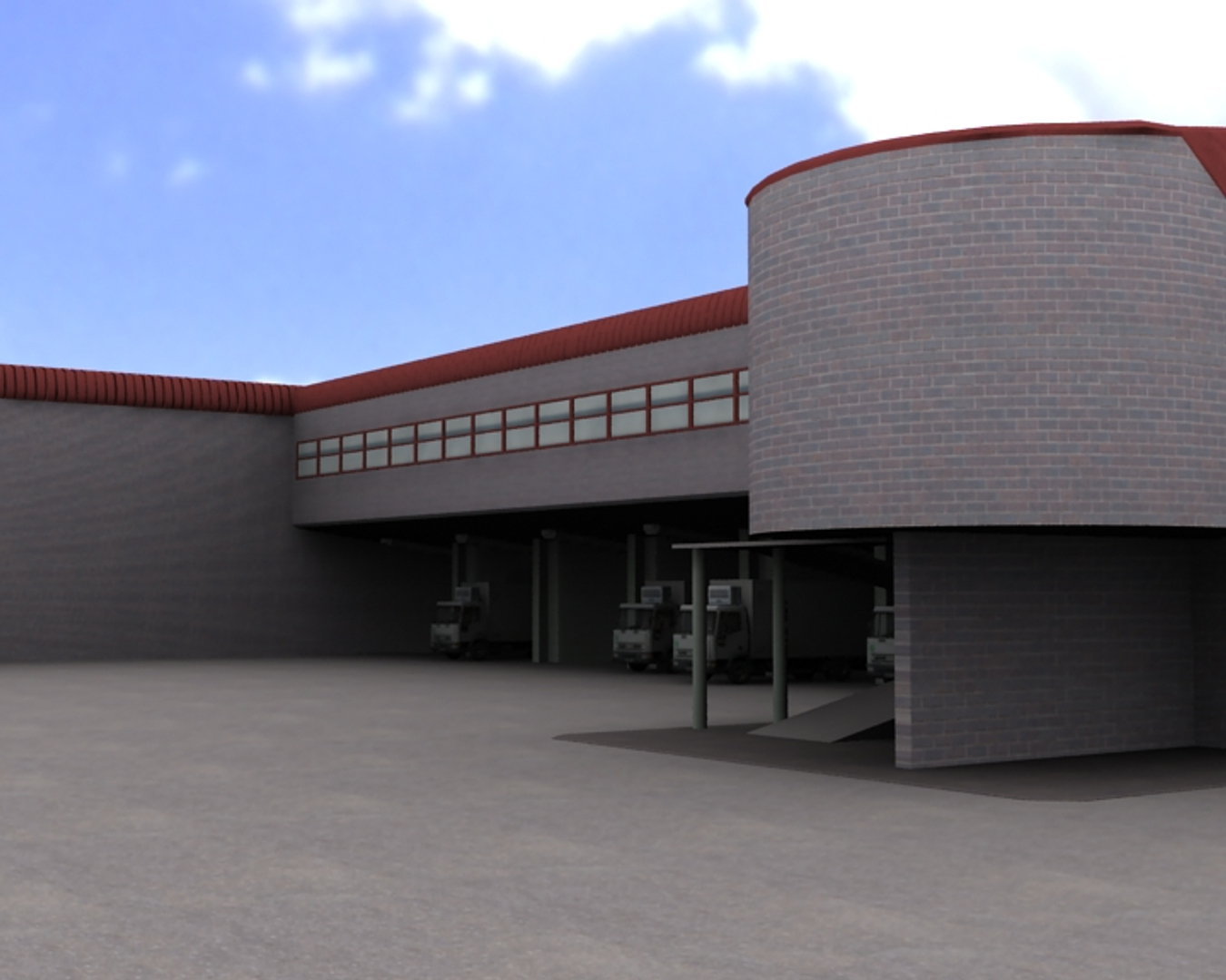 3d Model Truck Unloading Area