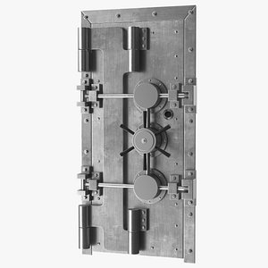 3D model Rectangular Bank Vault Door