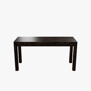 3D Black Aged Wood Table model