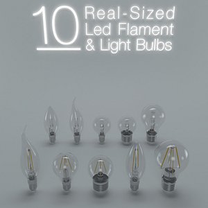 10 LED FLAMENT LIGHT BULBS