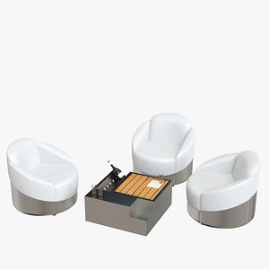 3D astrea chair table set