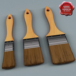 paint brushes 3d model