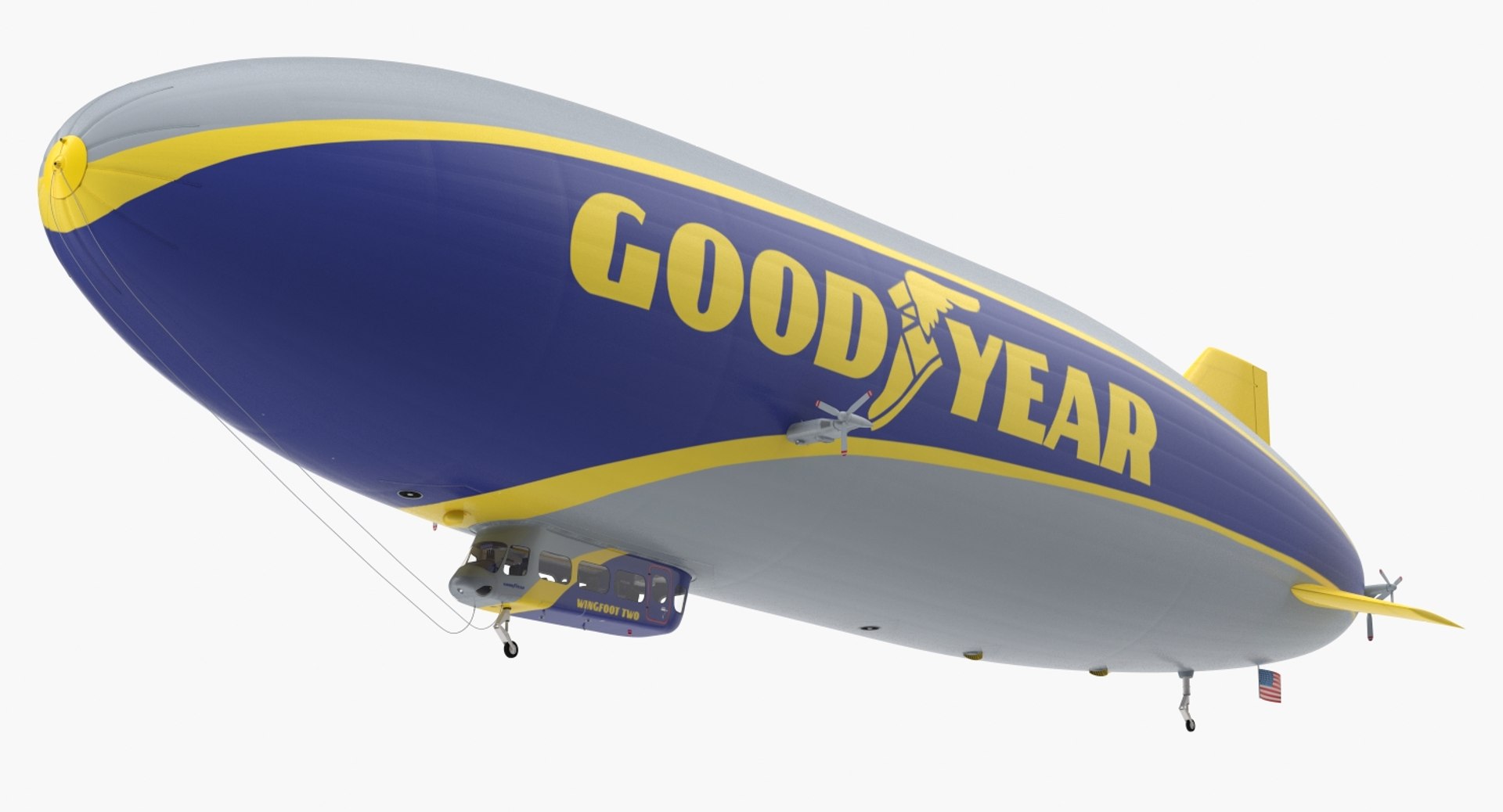 Blimp Goodyear Airship 3D model preview