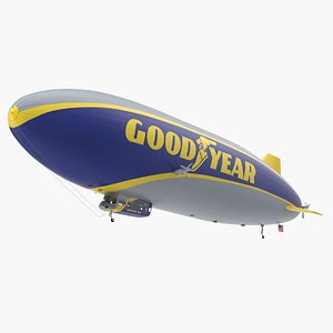 3D model blimp goodyear airship