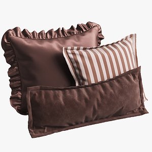 Set decorative pillows 3 3D model