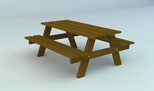 Picnic Table 3D Models for Download | TurboSquid