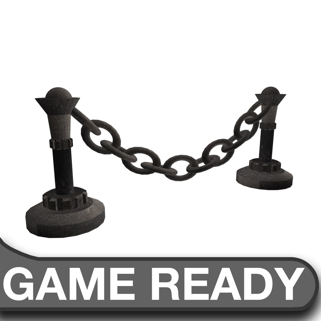 3d metal chain model
