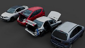 cars abandoned derelict wrecks 4types junkyard photogrammetry