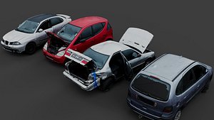 cars abandoned derelict wrecks 4types junkyard photogrammetry