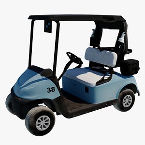 Resort Style Golf Cart HiRez with Clean and Dirty Texture Sets