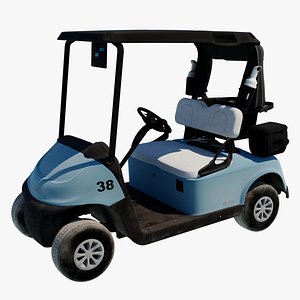 Resort Style Golf Cart HiRez with Clean and Dirty Texture Sets