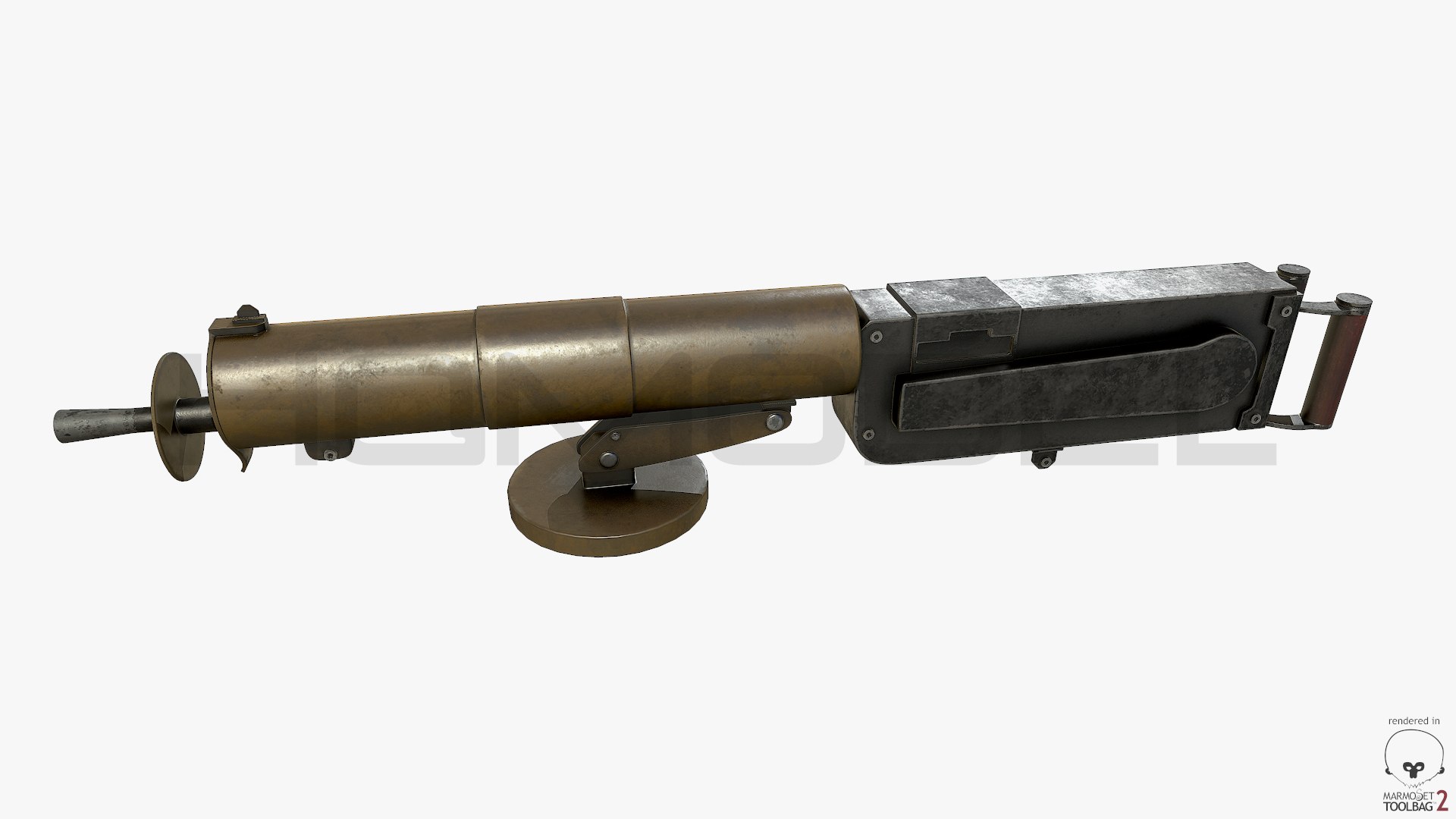 Free 3D German MG 0815 Gun PBR Model - TurboSquid 2003309