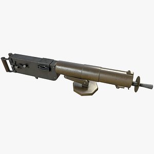 3D German MG 0815 Gun PBR model