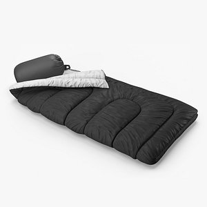 3D model Outdoor Sleeping Bags Black