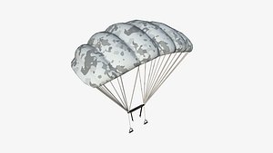 3D model Parachute A10 Snow Camouflage - Character Accessories Design