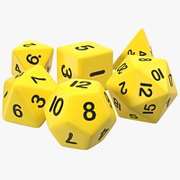 Polyhedral Dice Set Yellow