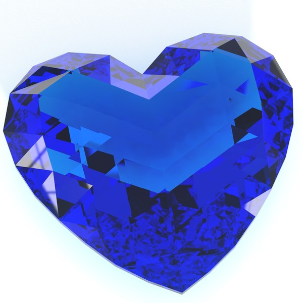 heart shaped gemstone v3 3D model