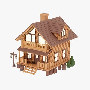 Low poly Cabin 03