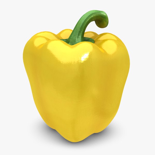 realistic pepper yellow 3d model