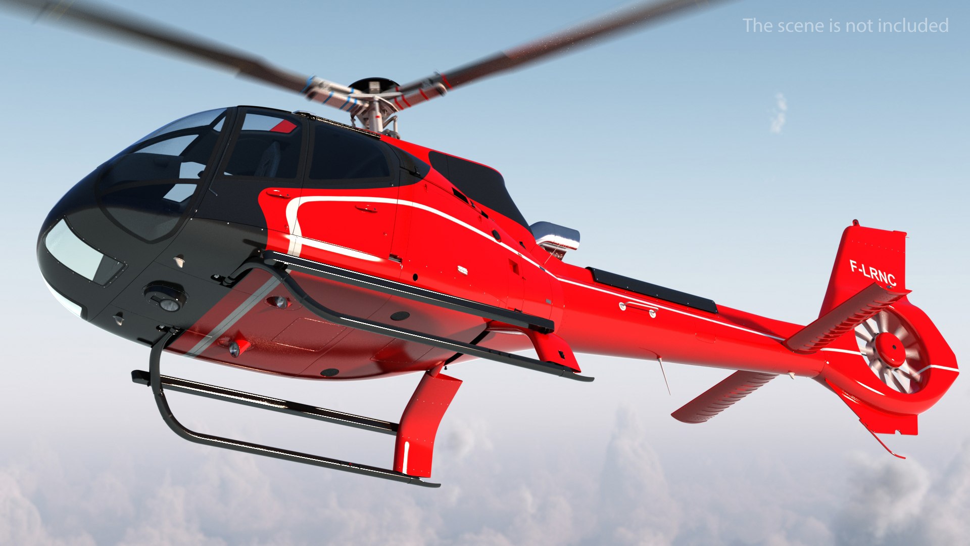Civil Helicopter Airbus H130 3D model preview
