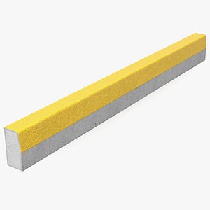 3D Road Curb 3m Yellow model