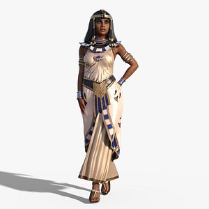 Cleopatra - Queen Of Egypt Rigged Animated Low-poly 3D model