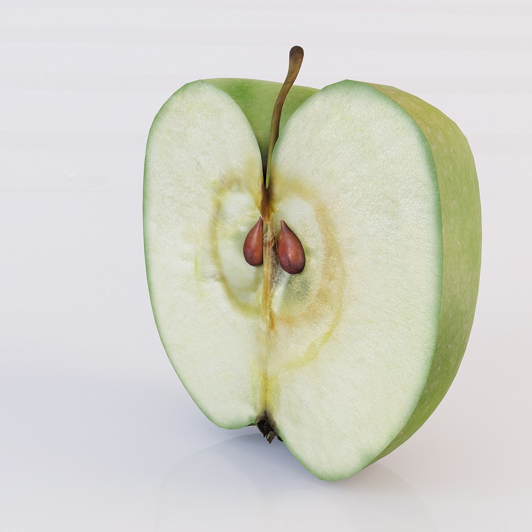 3d Model Sliced Apples