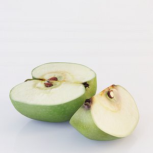 3d model sliced apples