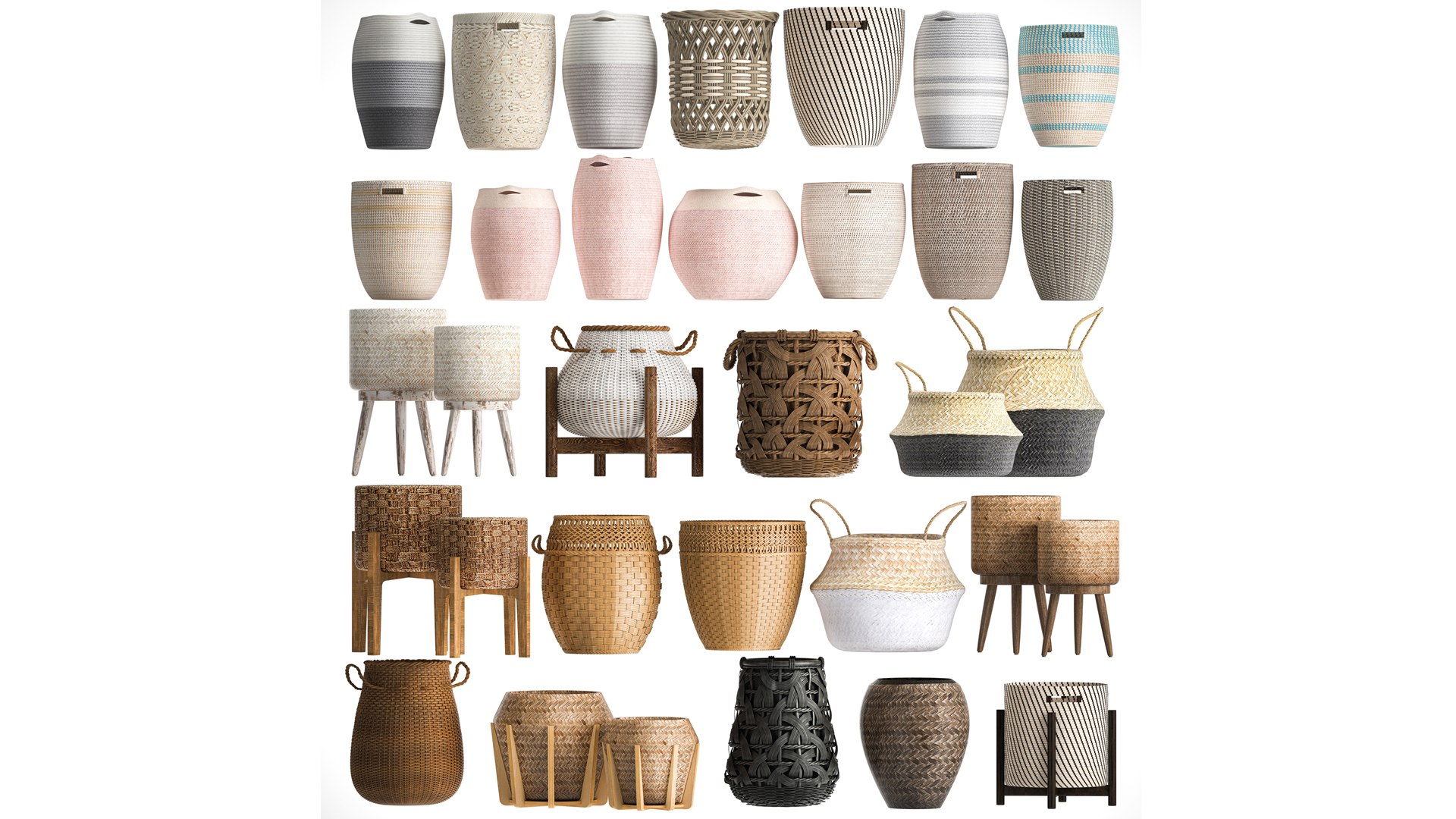 3D Basket Collection  wicker rattan  white Baskets https://p.turbosquid.com/ts-thumb/hF/HIPqib/yl/1basketset2009202202/jpg/1663681516/1920x1080/fit_q87/ed871343d97bd55f4368fc2a149e8af27cdbff29/1basketset2009202202.jpg