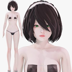 Bikini clothes 0021 - Rig - Unreal - Unity - Blender - Animated - Realistic Female Character