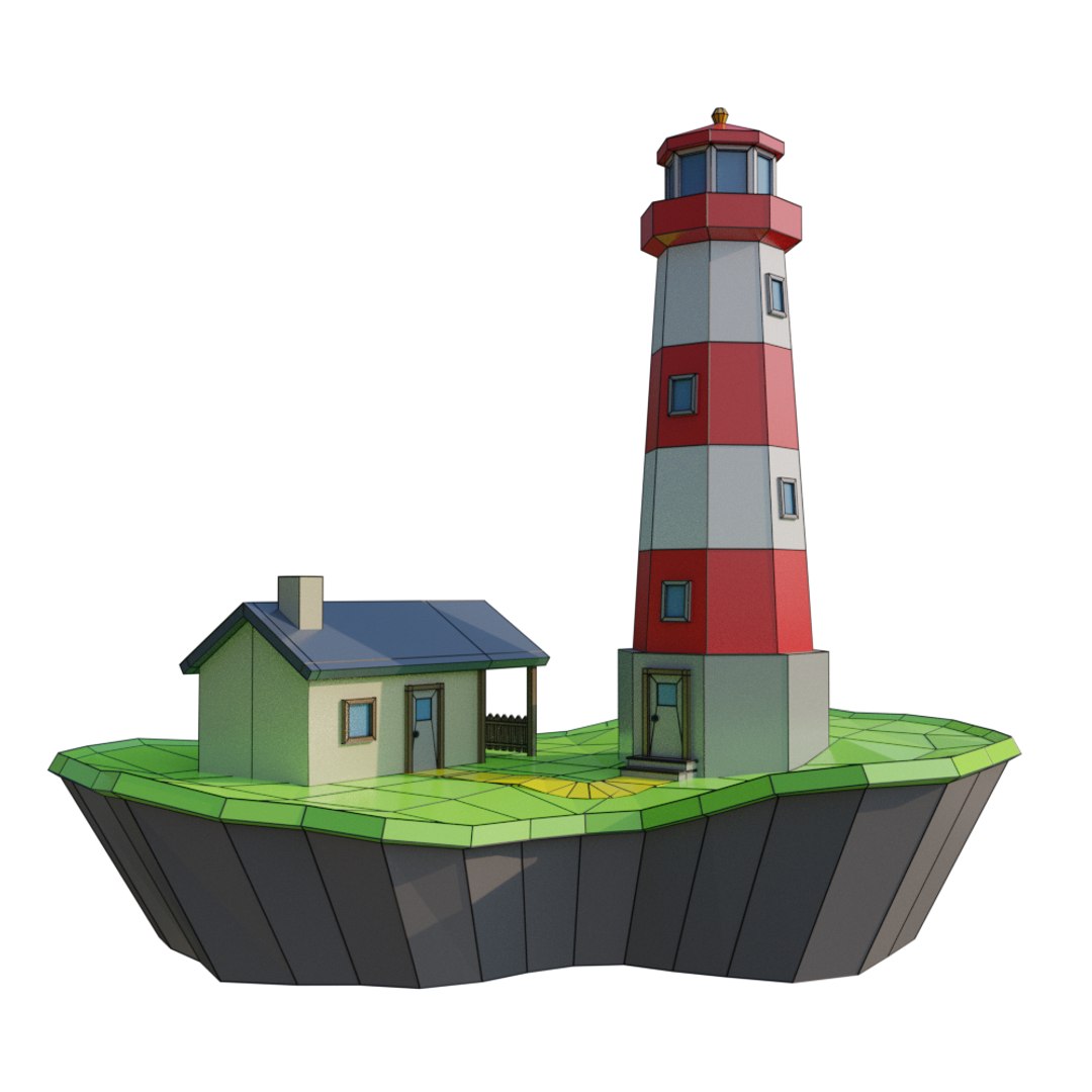 3D Lighthouse Simple - TurboSquid 1618694