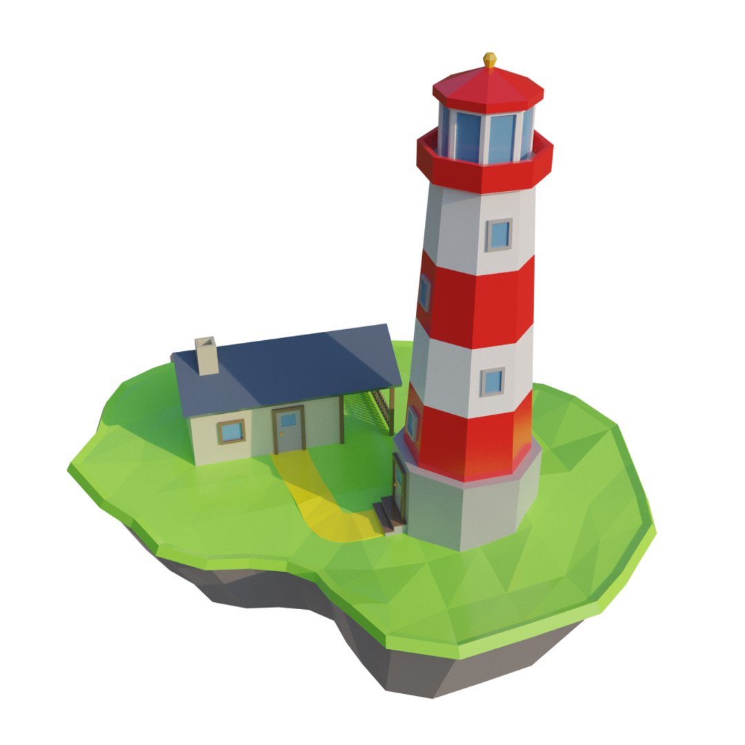 3D Lighthouse Simple - TurboSquid 1618694