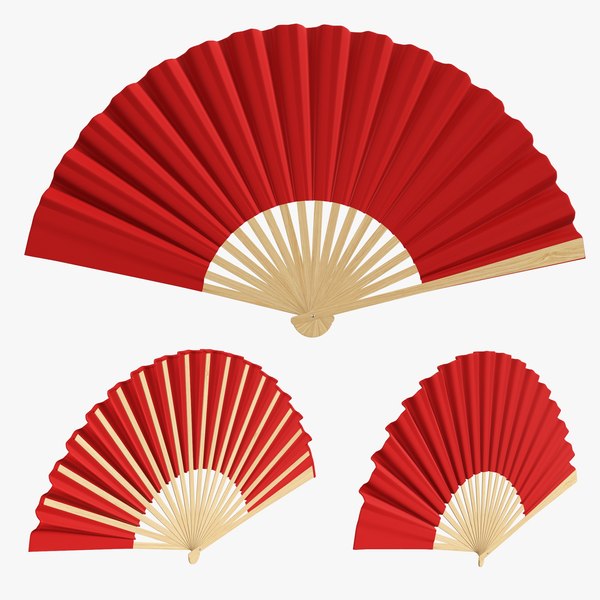 3D open hand fan model