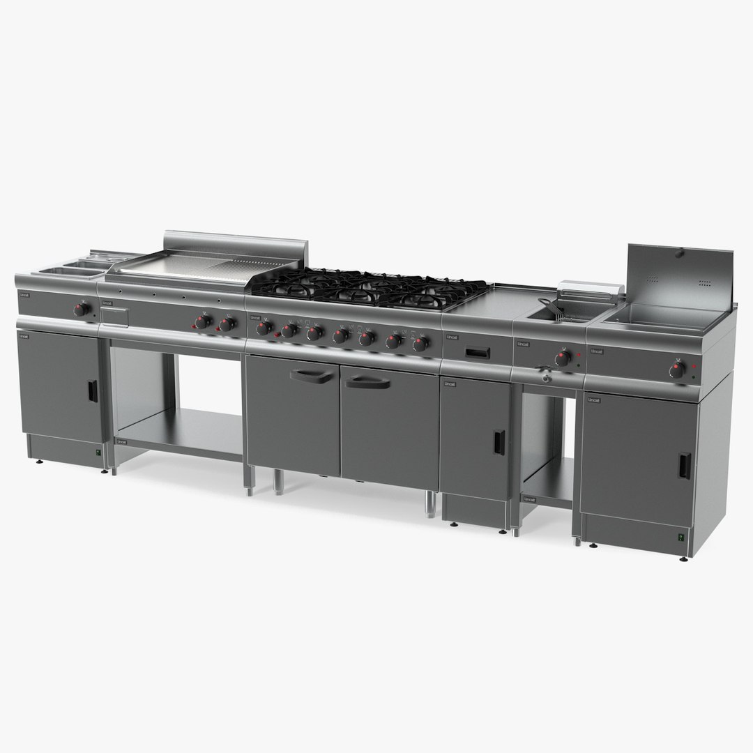 LINCAT Kitchen Equipment Set 3D model preview