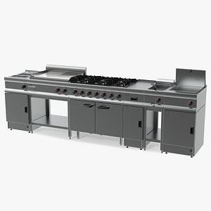 lincat kitchen equipment set 3D model